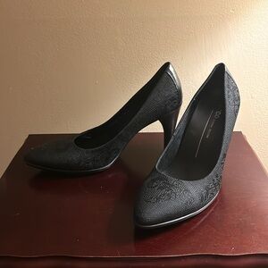 ECCO Black Heels Size 38